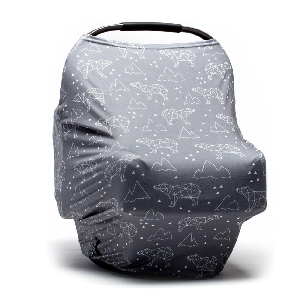 Moody Park Baby Baby Car Seat Covers Arctic Bear Gray Geometric Print